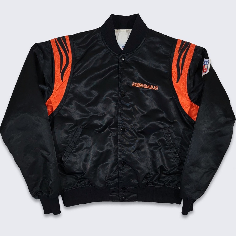 Cincinnati Bengals Vintage 80s Starter Satin Bomber Jacket